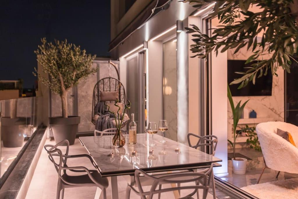 Luxury Acropolis View Apartment-Living Stone Black Pearl Athén Kültér fotó
